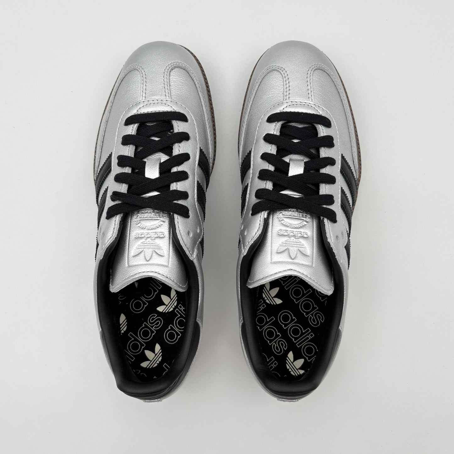 Adidas Samba OG Silver Metallic Black Gum