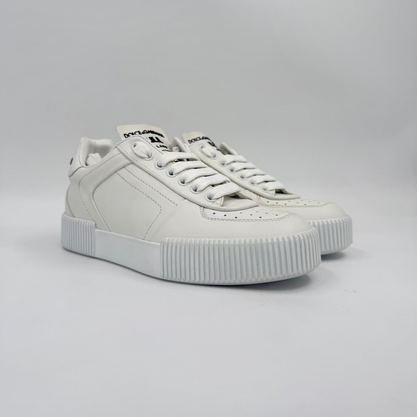 Dolce & Gabbana Bassa Nappato White Miami Leather Low Top