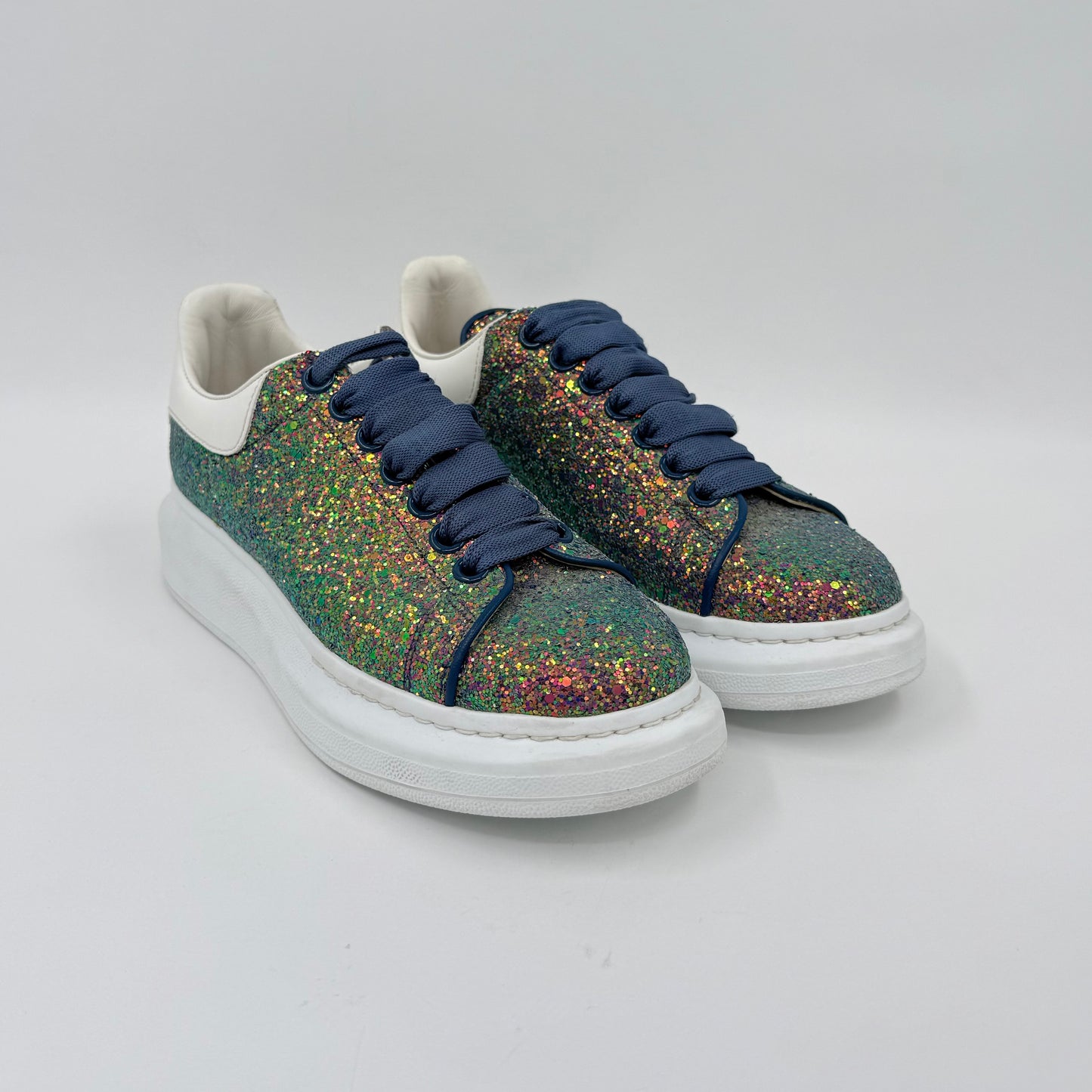 Alexander McQueen Girls Petról Glitter (Pre-owned condition 8/10 No Box)