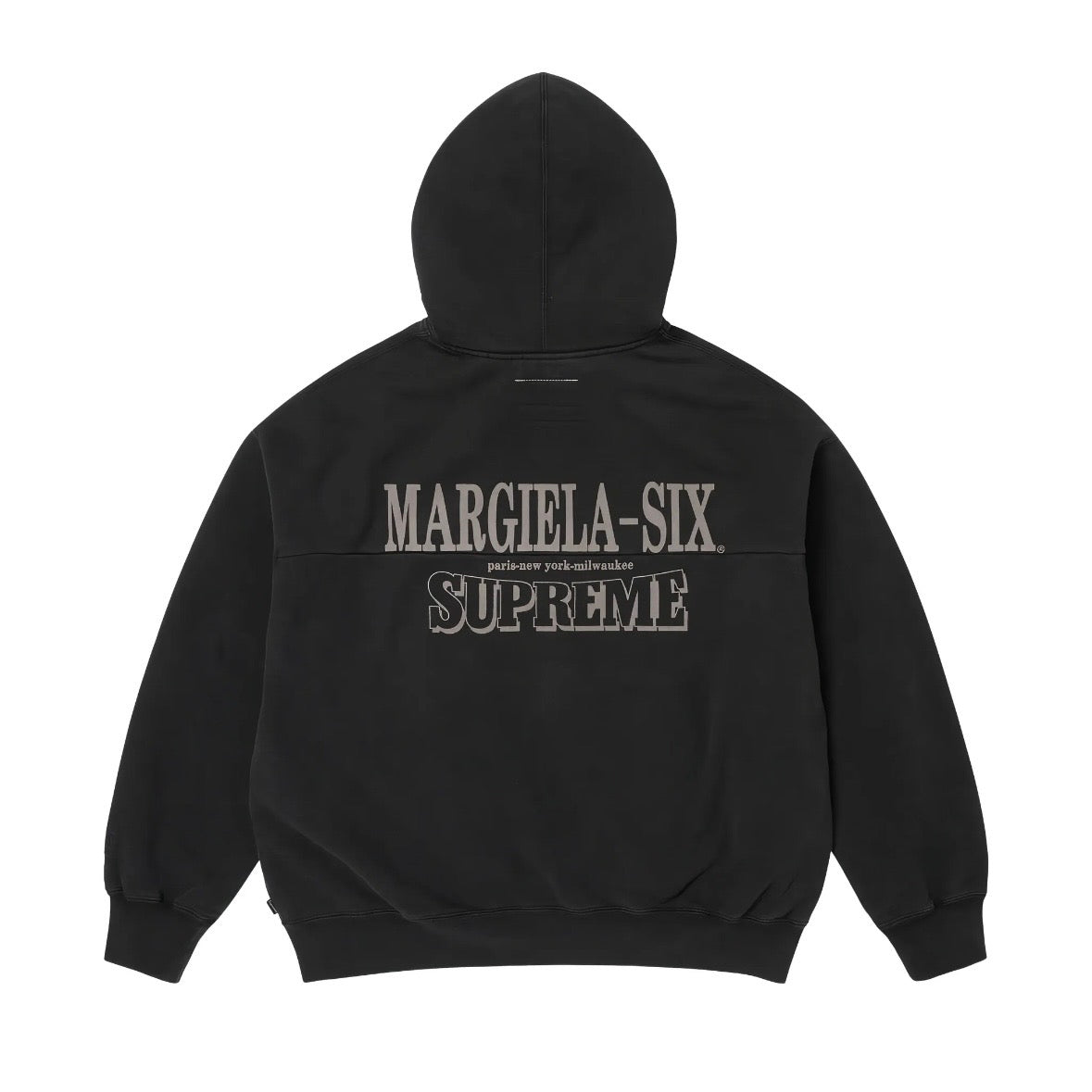 Supreme x MM6 Maison Margiela Eagle Zip Up Hooded Sweatshirt Black