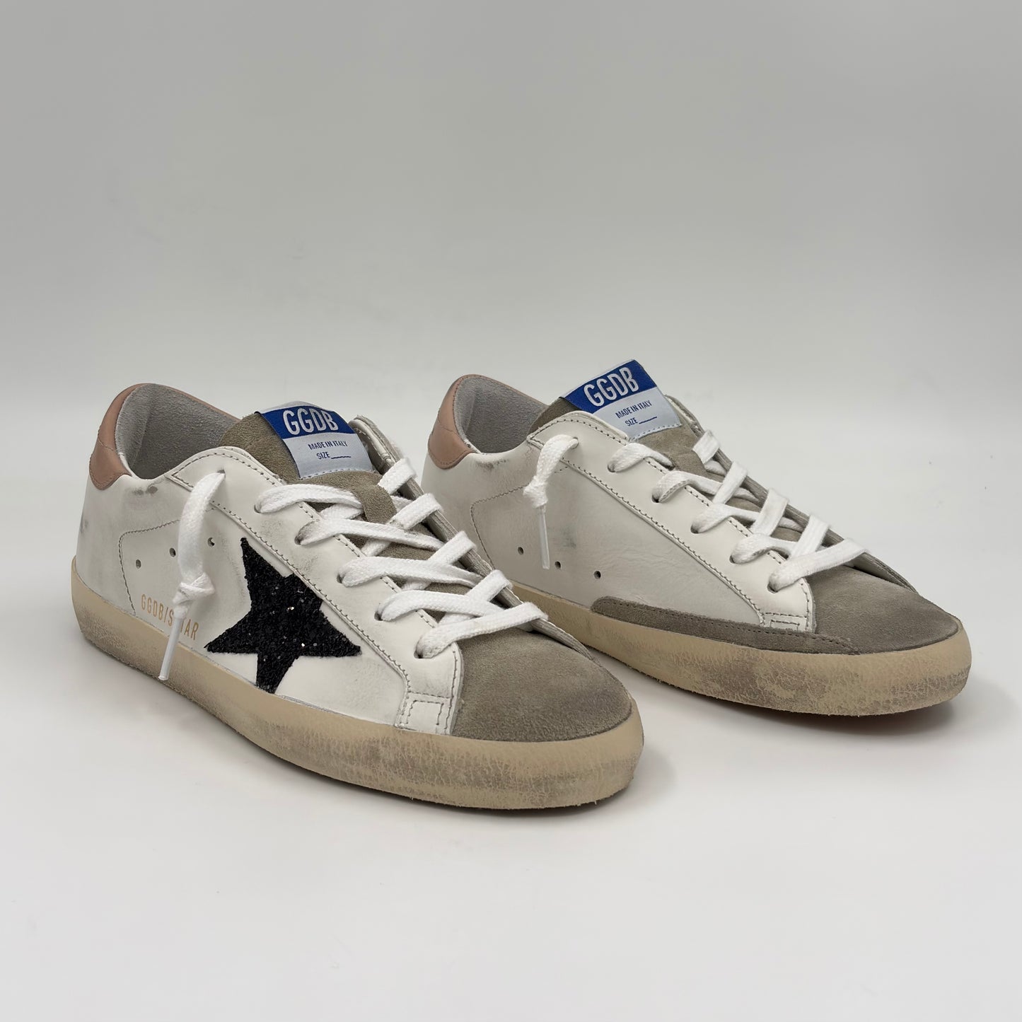 Golden Goose Super-Star
White Black Glitter Women's