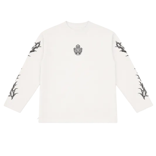 Urban Utility Waffle Chains Longsleeve White