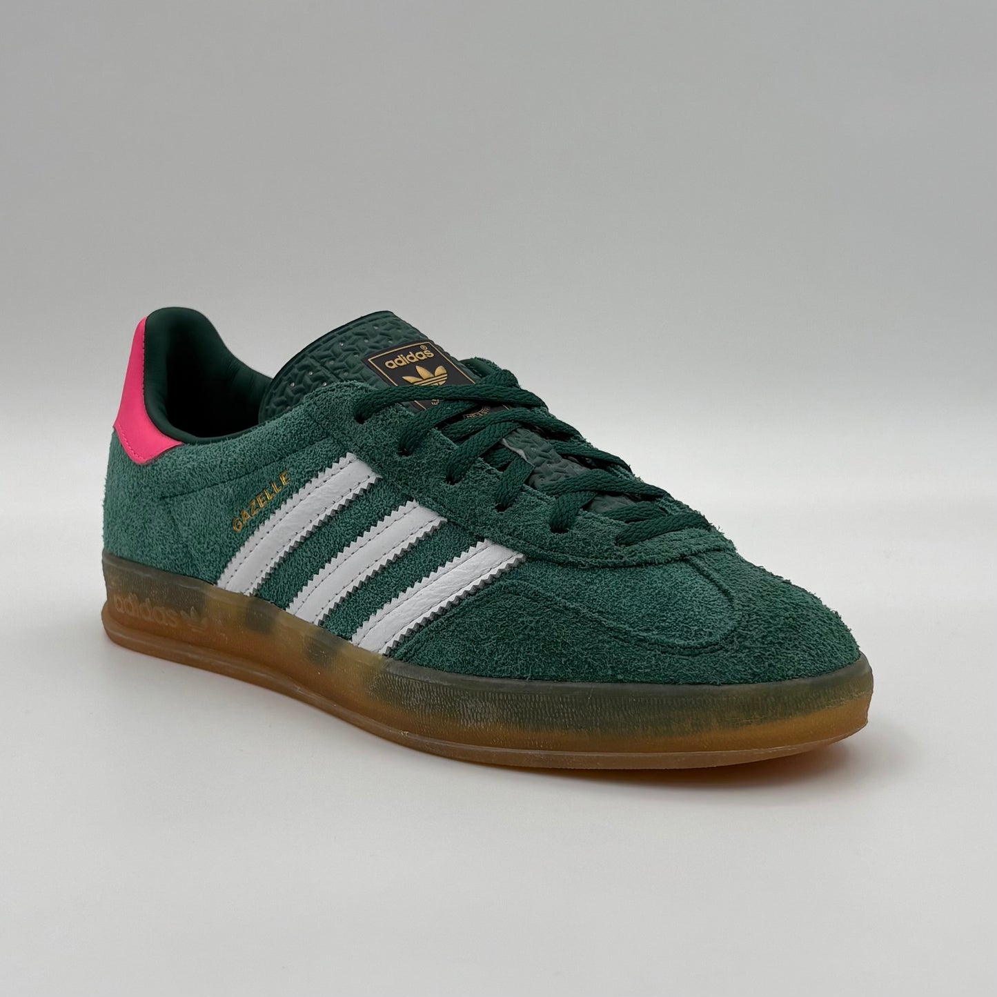 Adidas Gazelle Indoor en verde y rosa claro