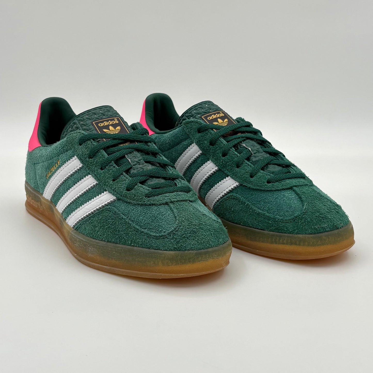 Adidas Gazelle Indoor en verde y rosa claro