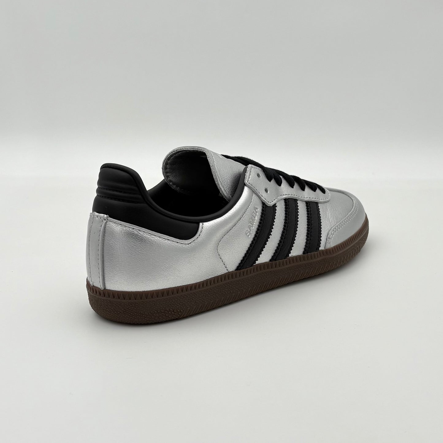 Adidas Samba OG Silver Metallic Black Gum