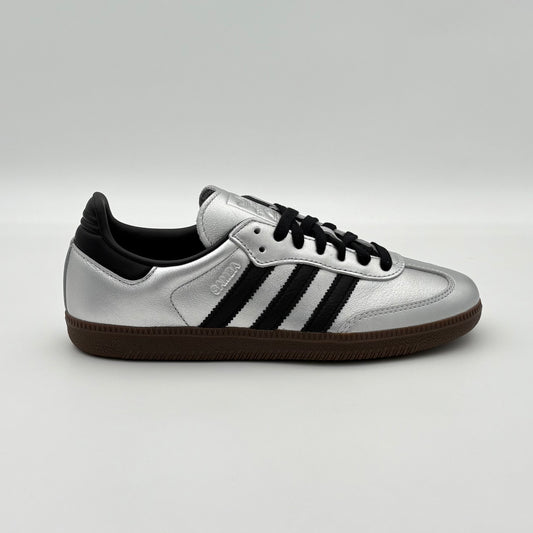 Adidas Samba OG Silver Metallic Black Gum