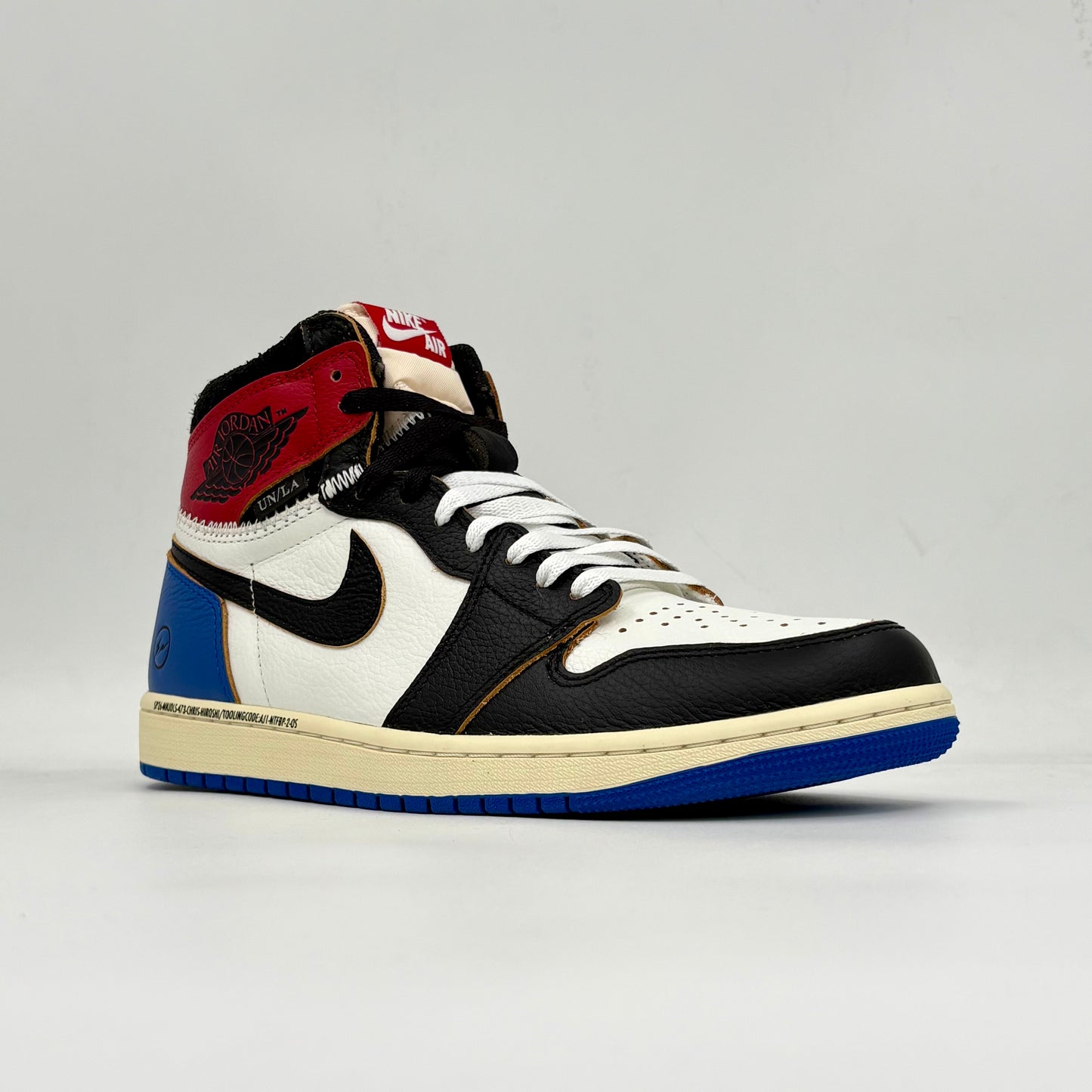Jordan 1 Retro High OG SP Fragment x Union LA Varsity Red Sport Royal