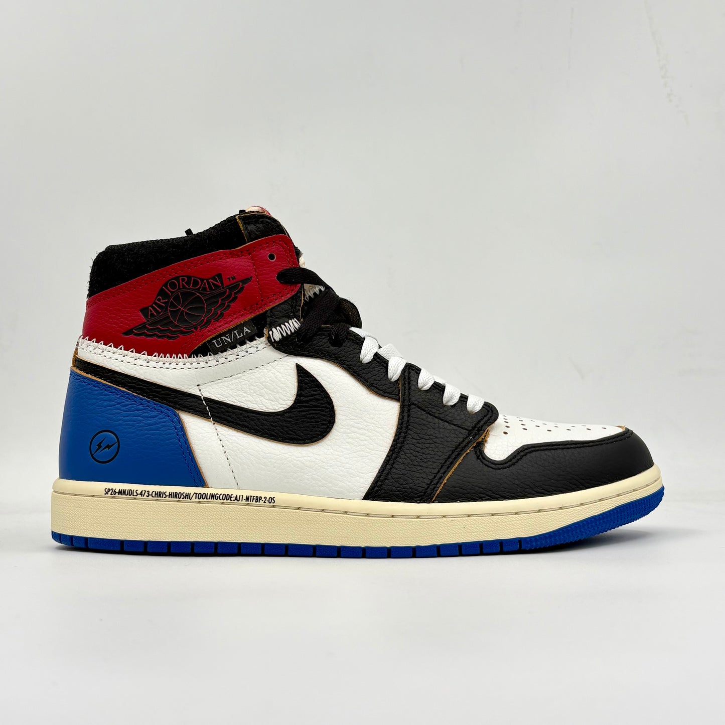 Jordan 1 Retro High OG SP Fragment x Union LA Varsity Red Sport Royal