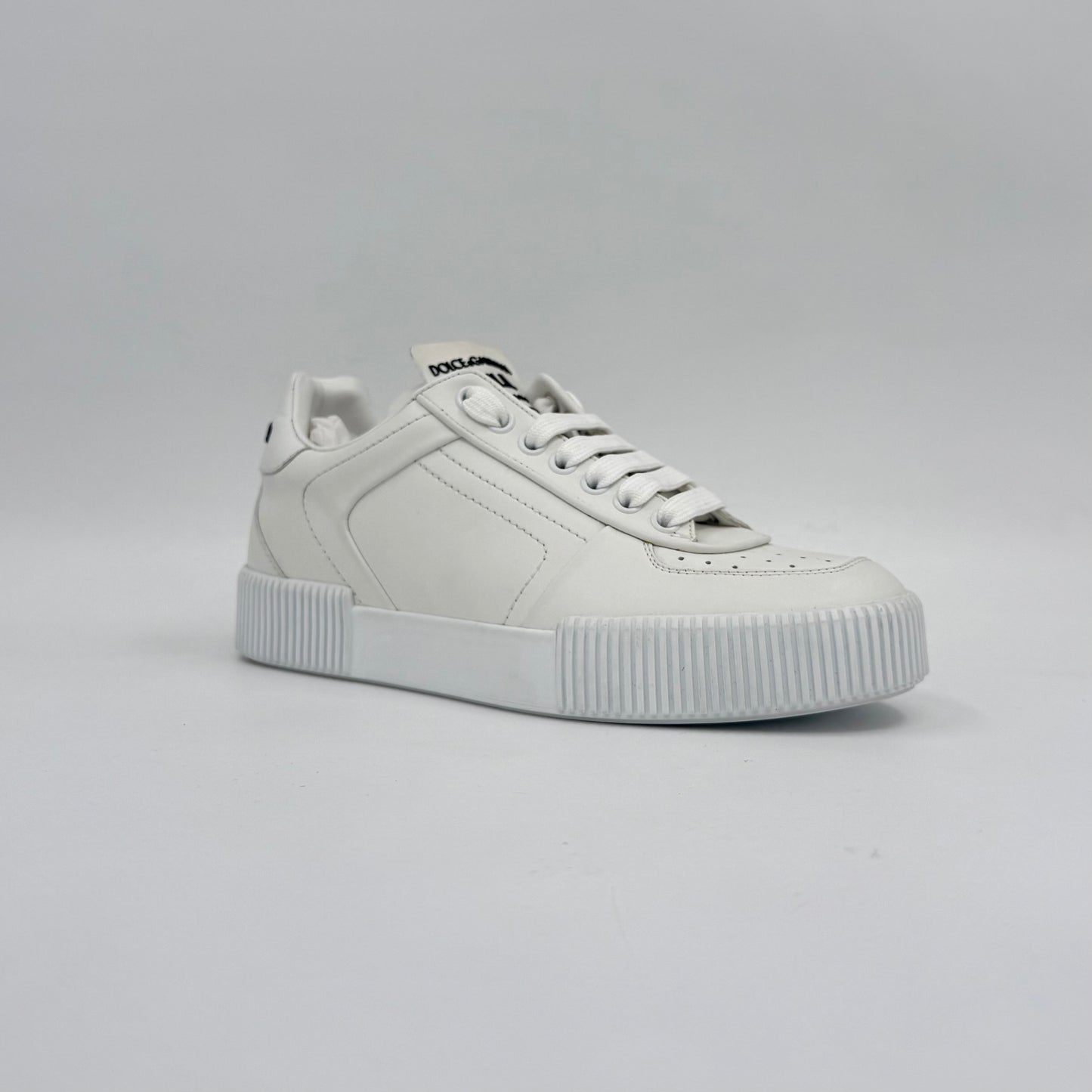 Dolce & Gabbana Bassa Nappato White Miami Leather Low Top