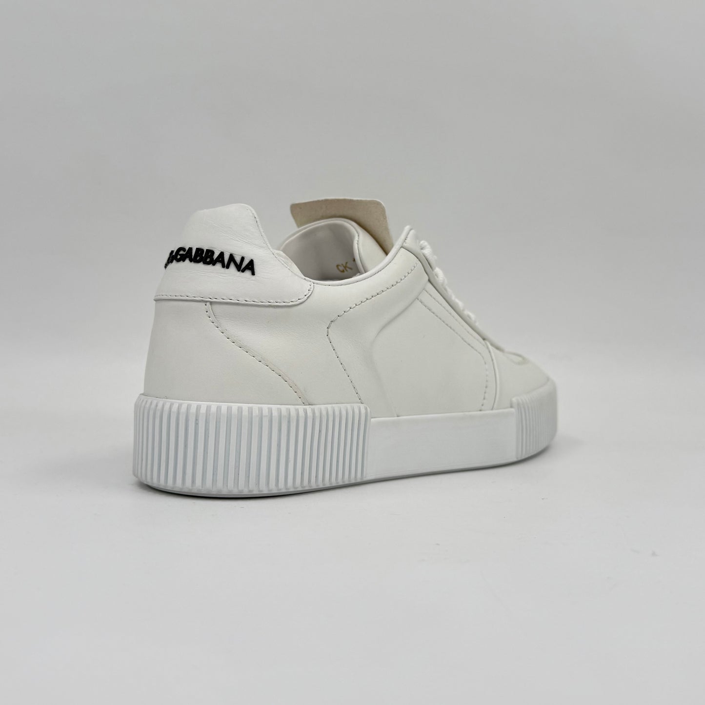 Dolce & Gabbana Bassa Nappato White Miami Leather Low Top