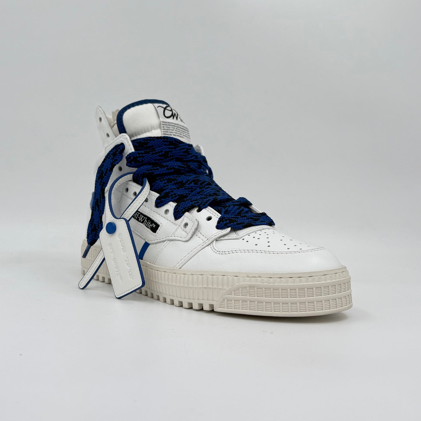 Off White 3.0 Court Calf Leather  White Navy Blue