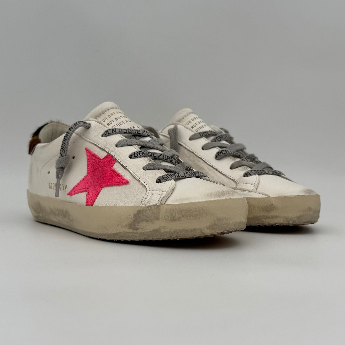 Golden Goose Super Star White Fluorescent Red