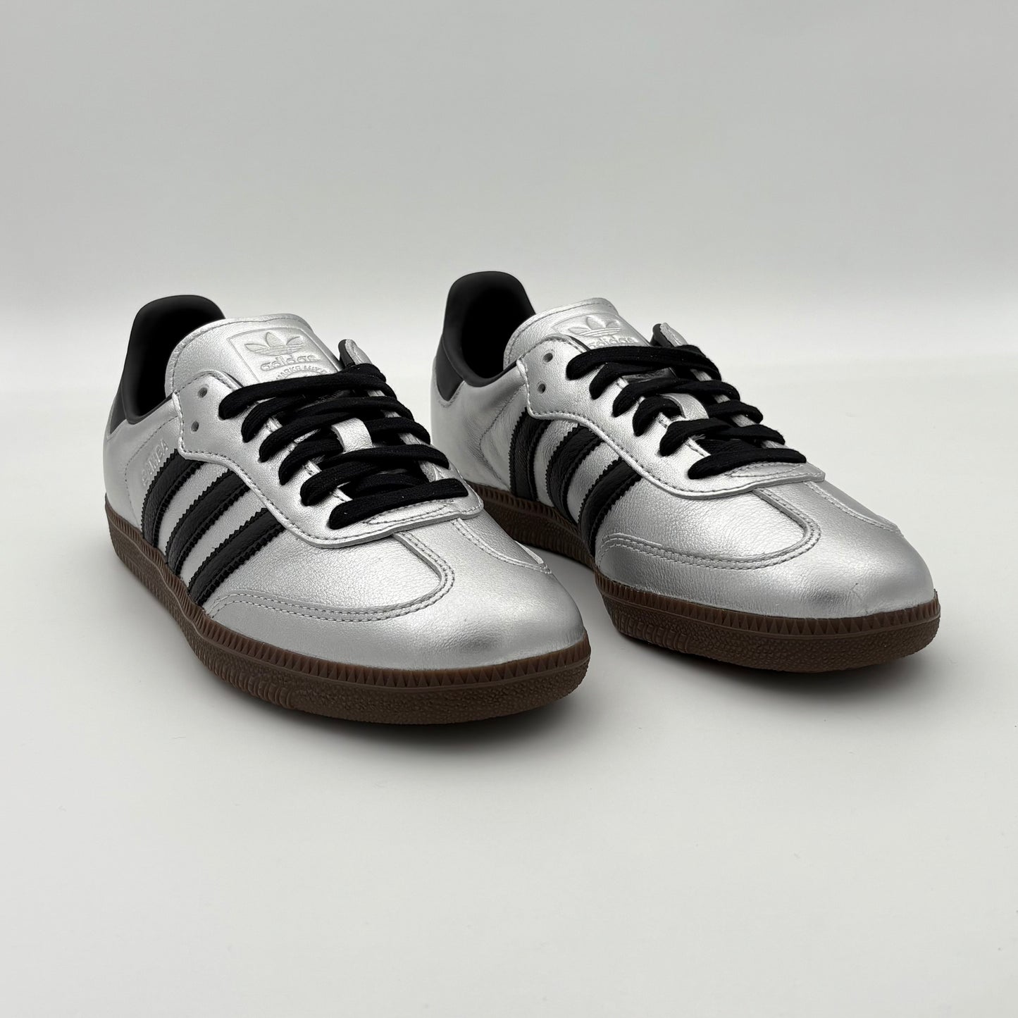 Adidas Samba OG Silver Metallic Black Gum