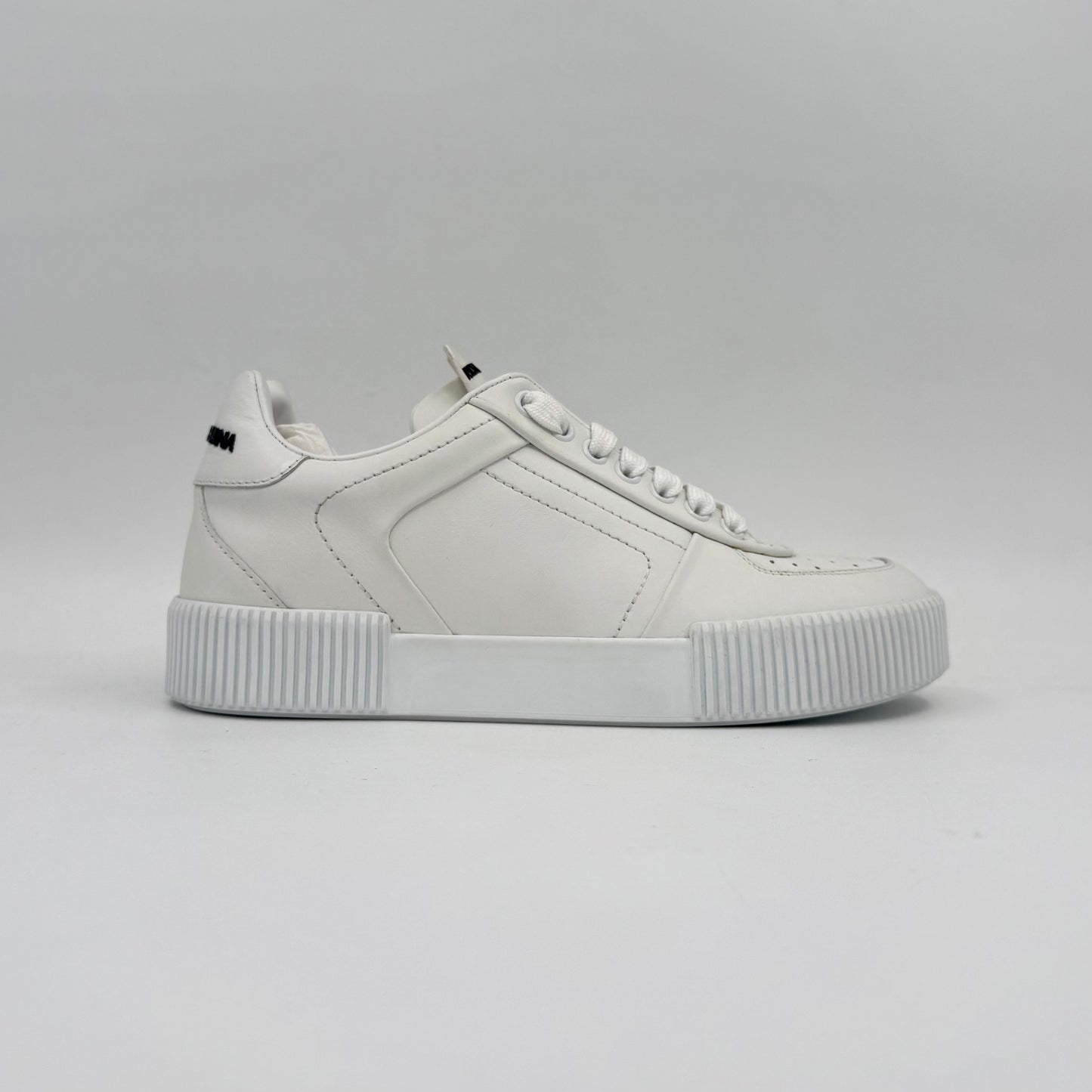 Dolce & Gabbana Bassa Nappato White Miami Leather Low Top