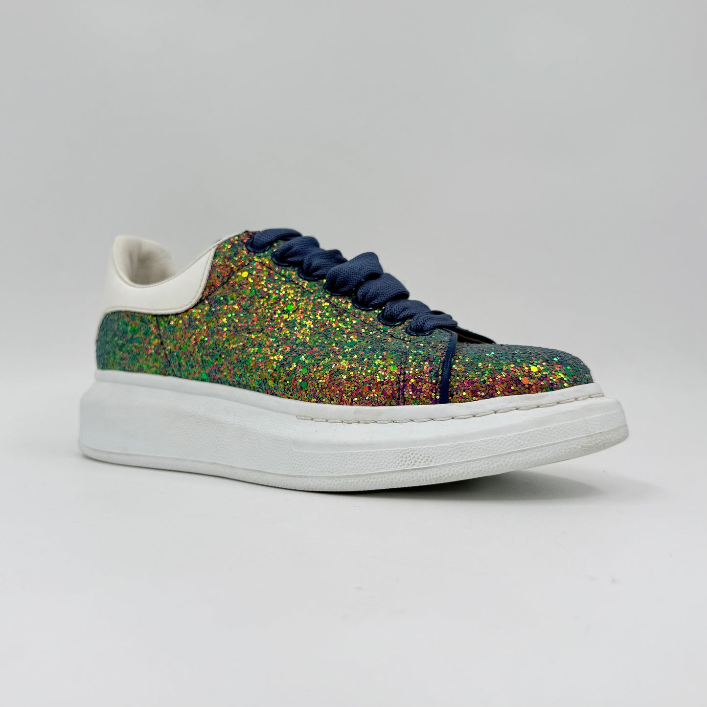 Alexander McQueen Girls Petról Glitter                                              (Pre-owned condition 8/10 No Box)