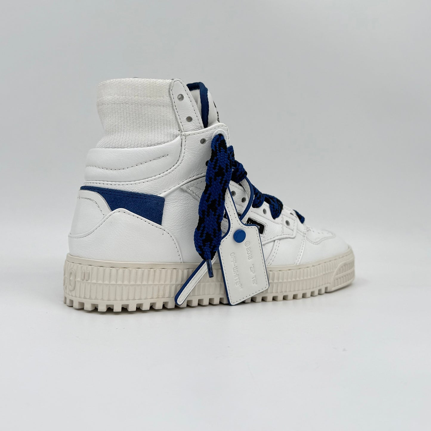 Off White 3.0 Court Calf Leather  White Navy Blue