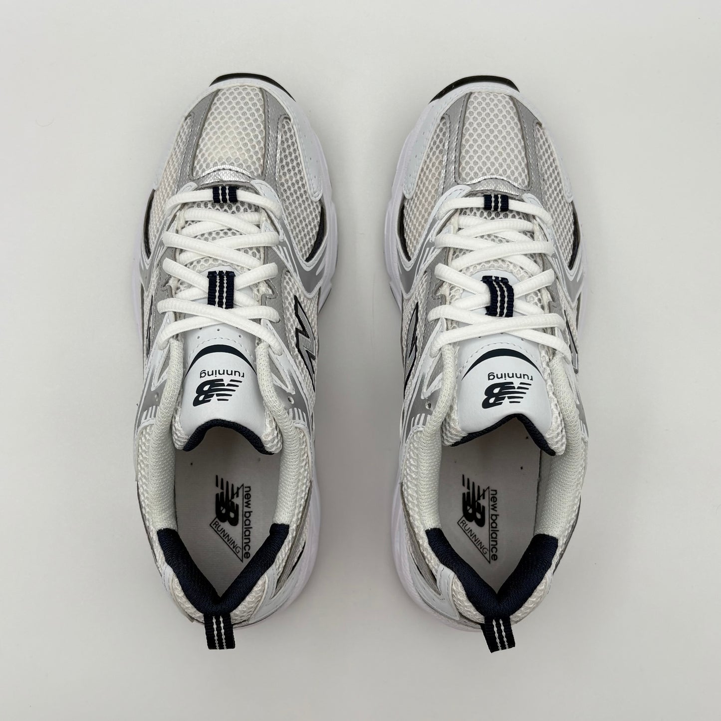 New Balance 530 White Silver Navy