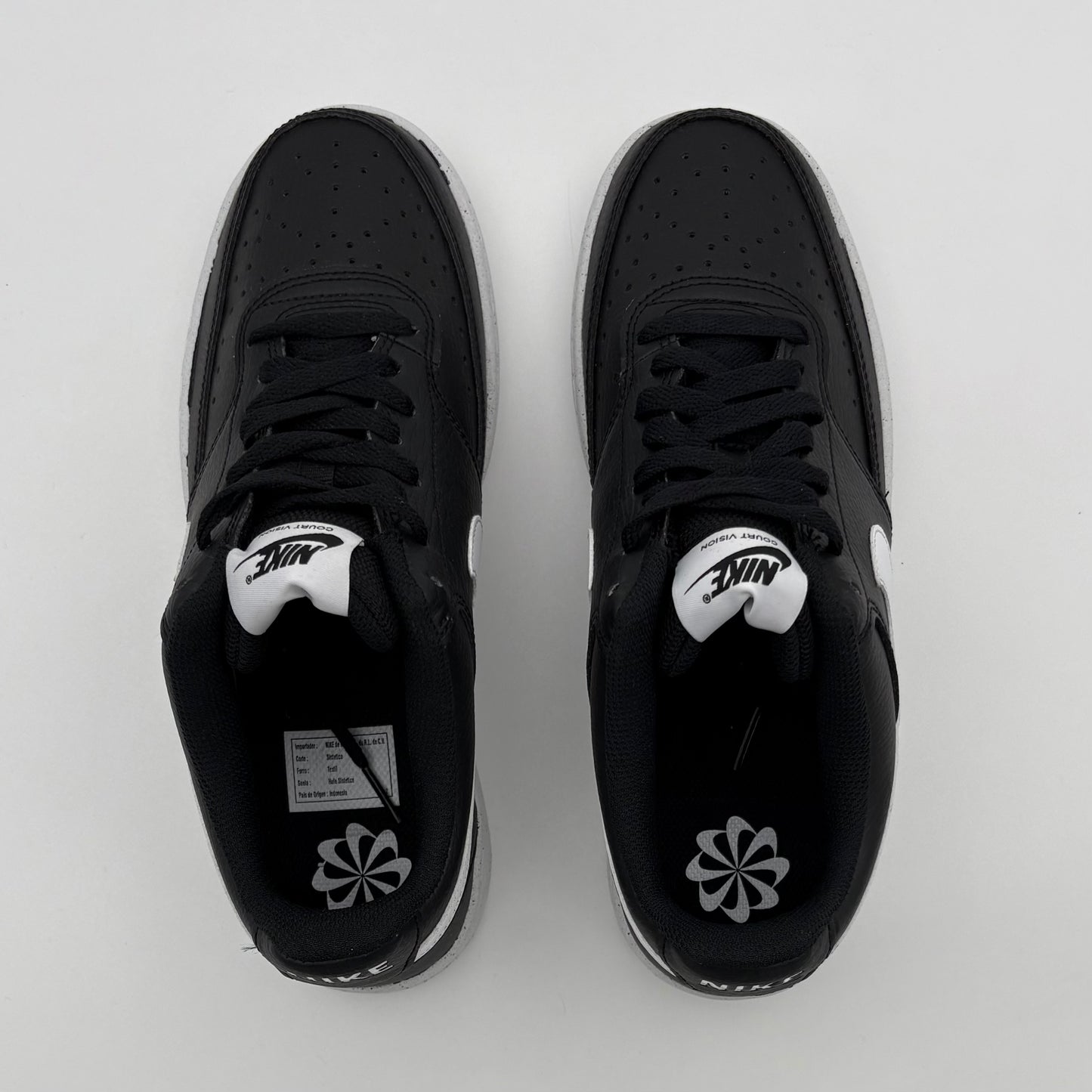 Nike Court Vision Low Negro Blanco