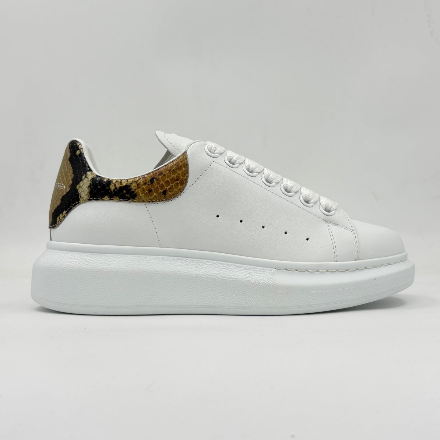 Alexander McQueen Oversized White/Python Heel