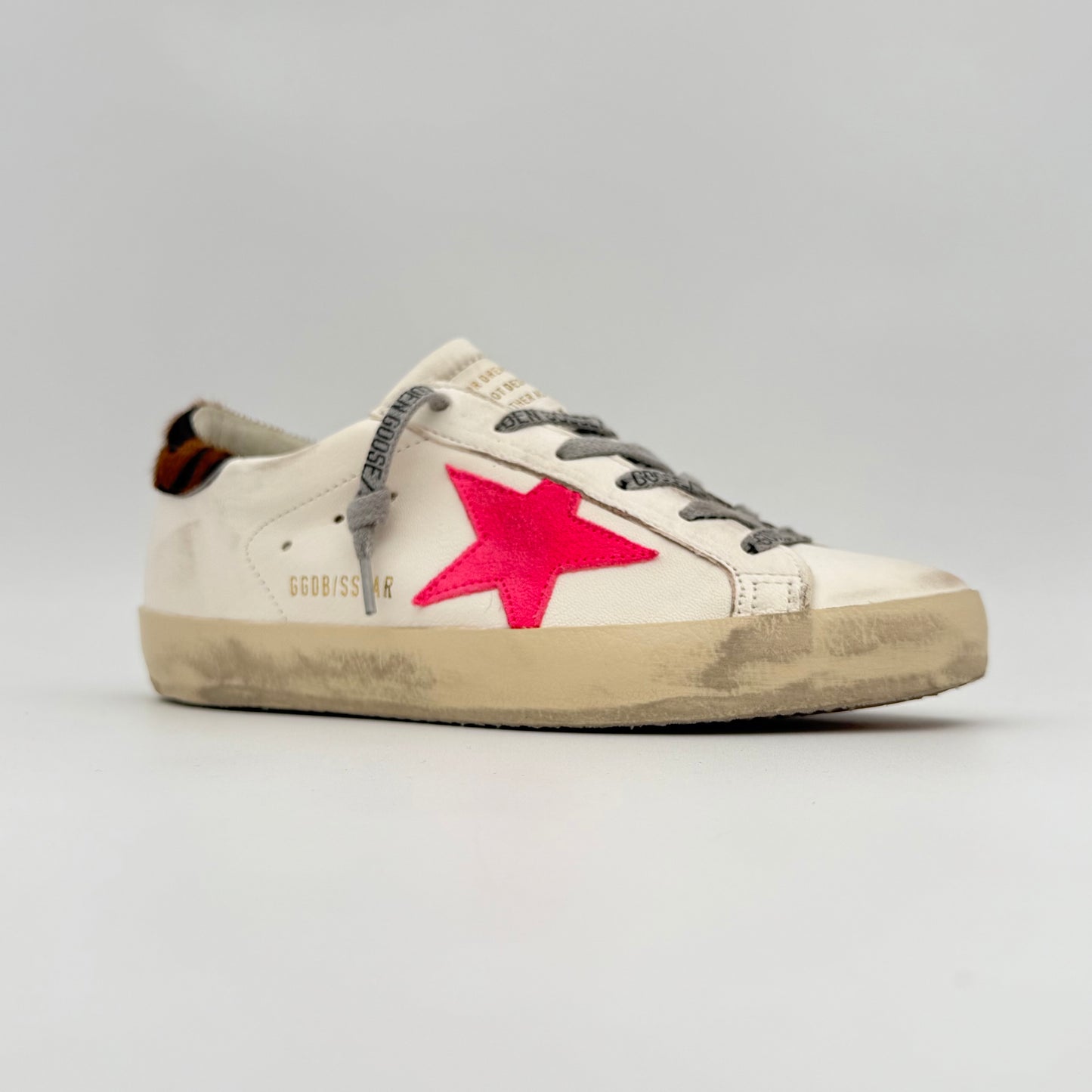Golden Goose Super Star White Fluorescent Red