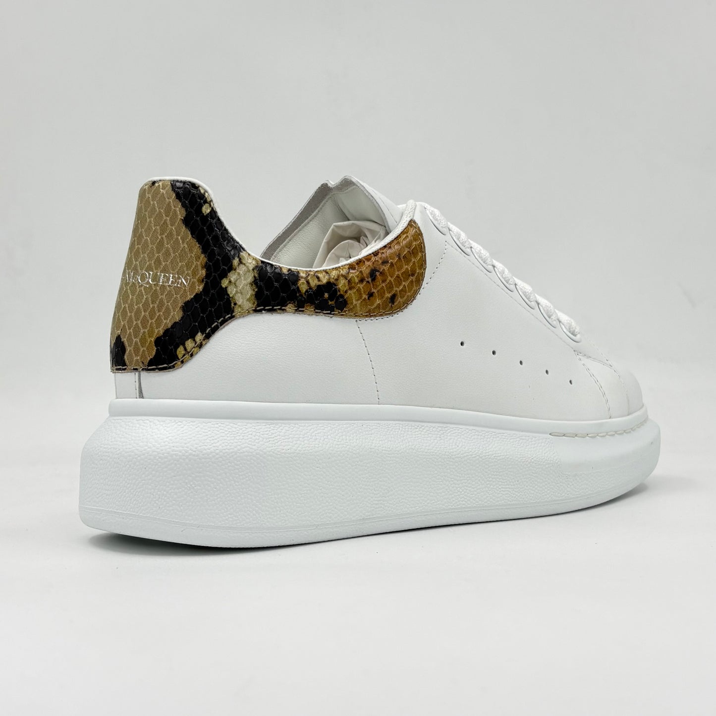Alexander McQueen Oversized White/Python Heel