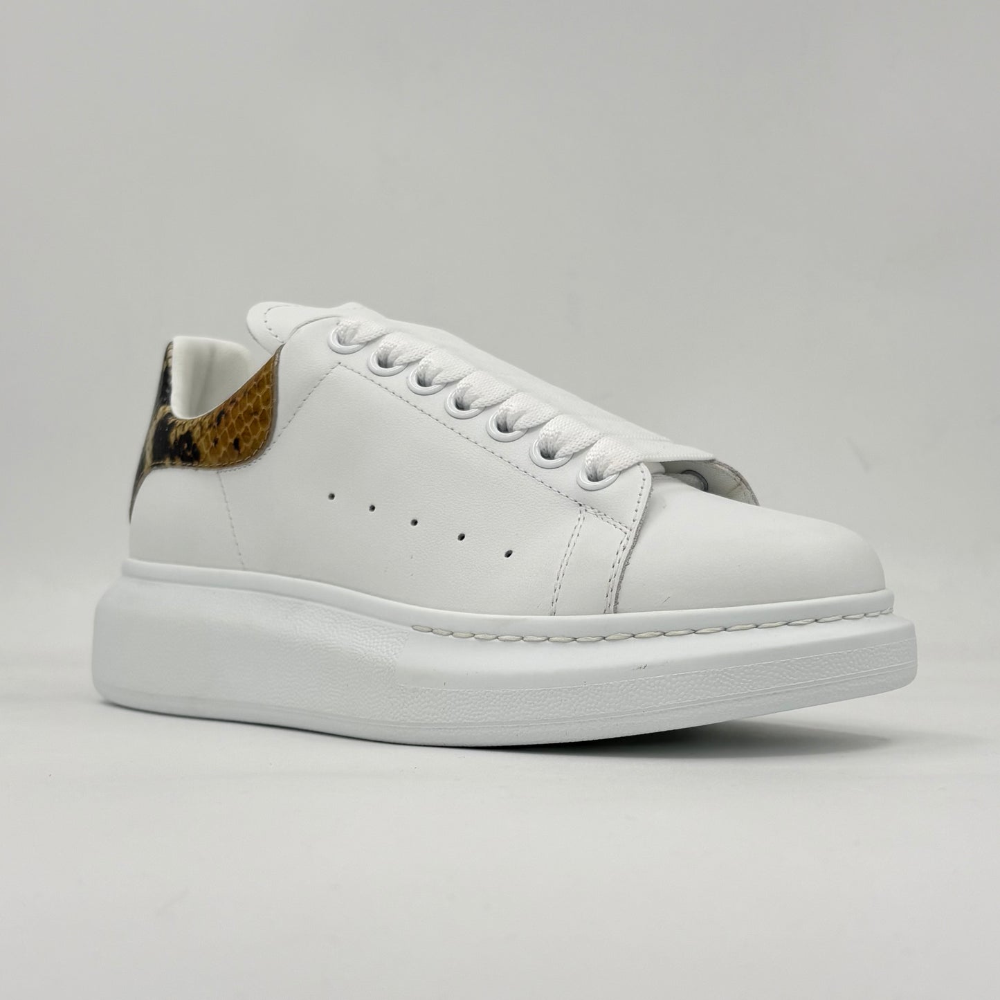 Alexander McQueen Oversized White/Python Heel