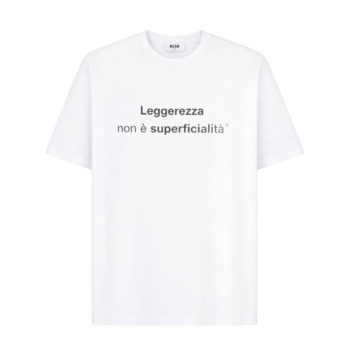 MSGM Tee “Leggerezza non è superficialità”