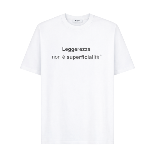 MSGM Tee “Leggerezza non è superficialità”