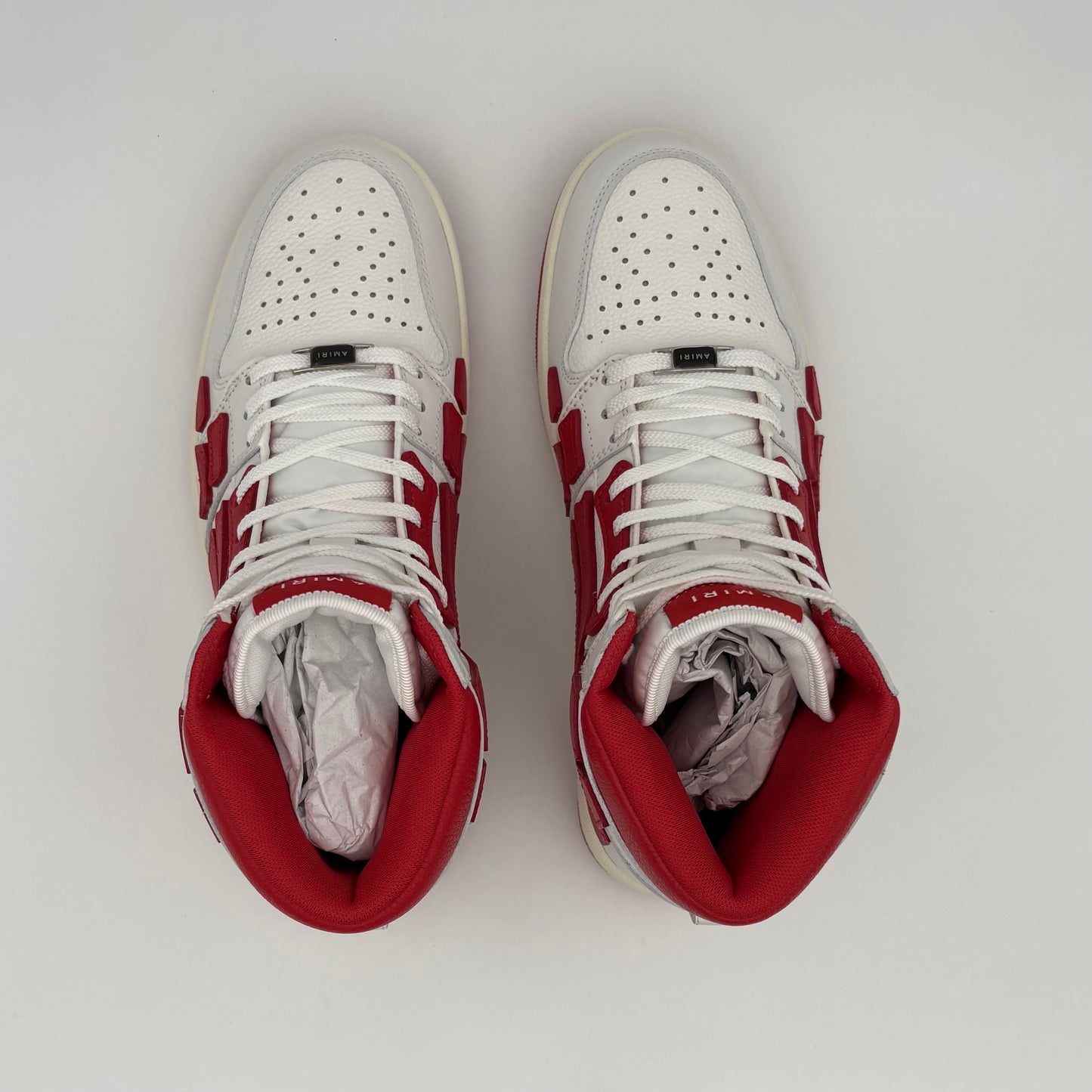 AMIRI Skel Panelled High Top
White Red