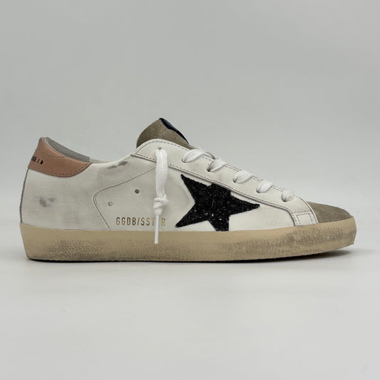 Golden Goose Super-Star
White Black Glitter Women's