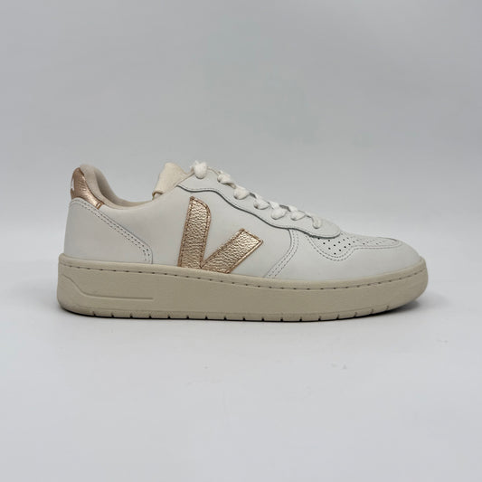 Veja V-10 Prime Leather              White Platine