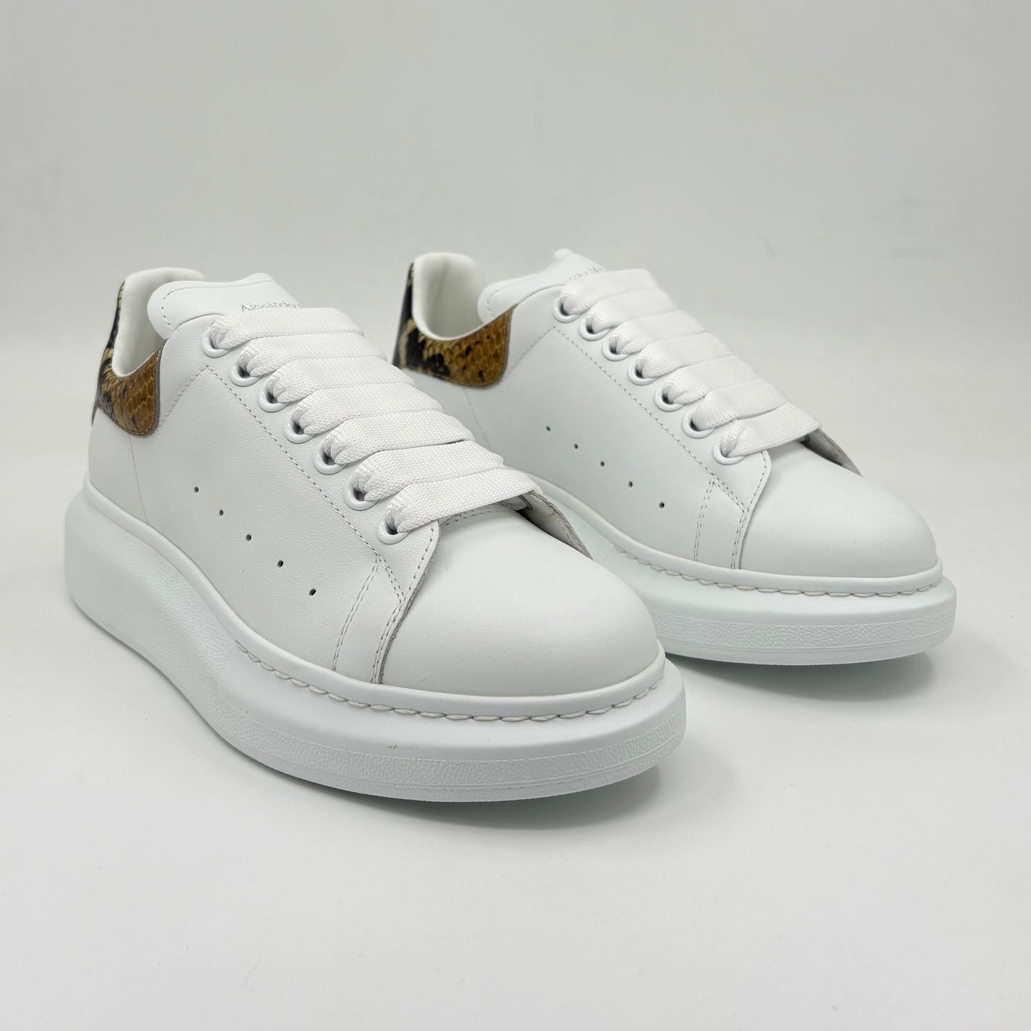 Alexander McQueen Oversized White/Python Heel