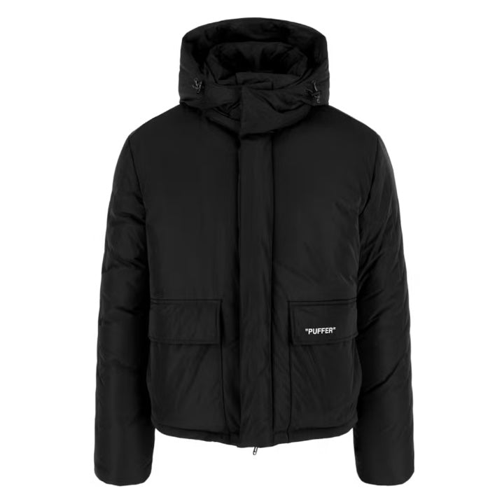 Off-White Outline Diag Quote Puffer Jacke (Pre-owned 9/10)