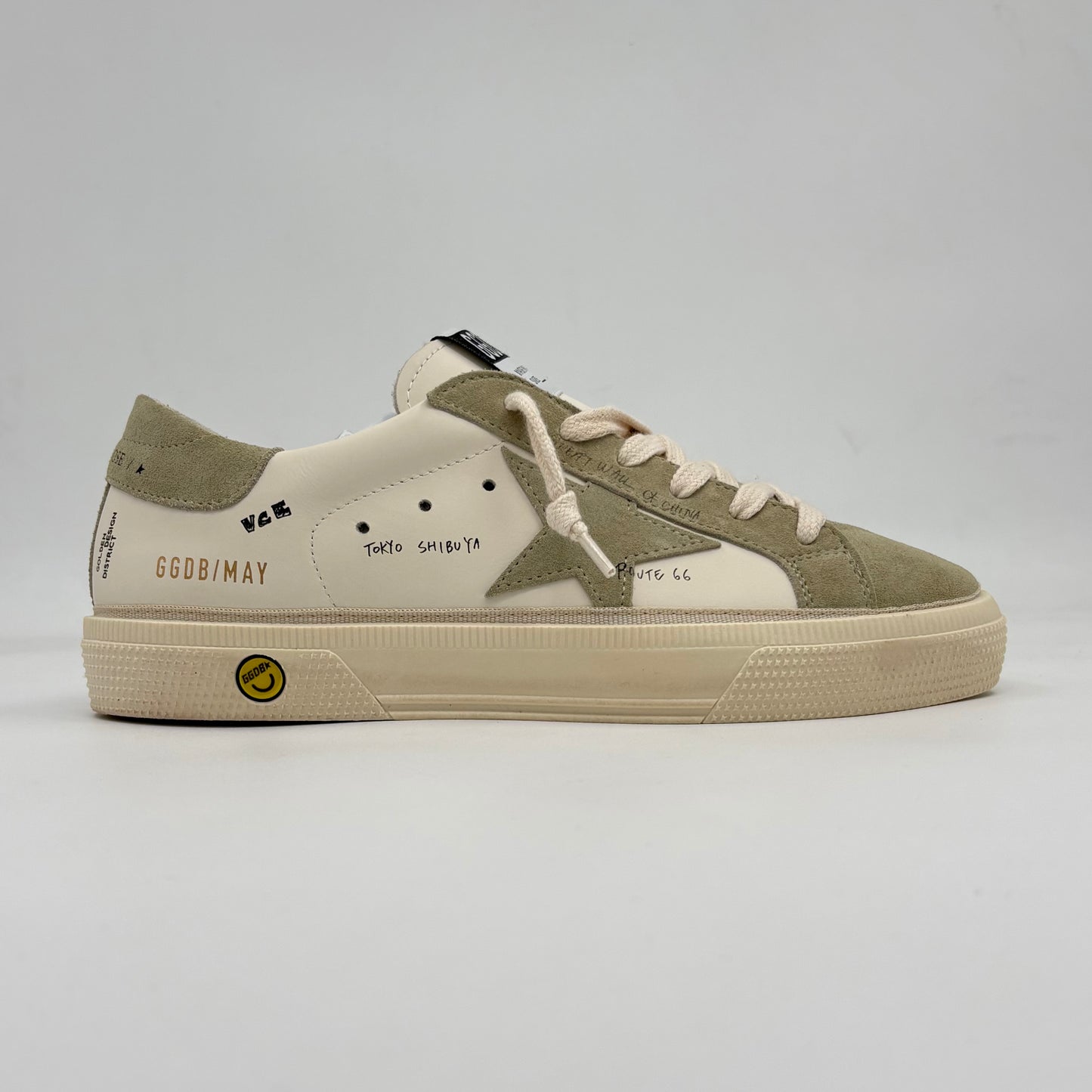 Golden Goose May White/Nut Green