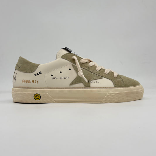 Golden Goose May White/Nut Green