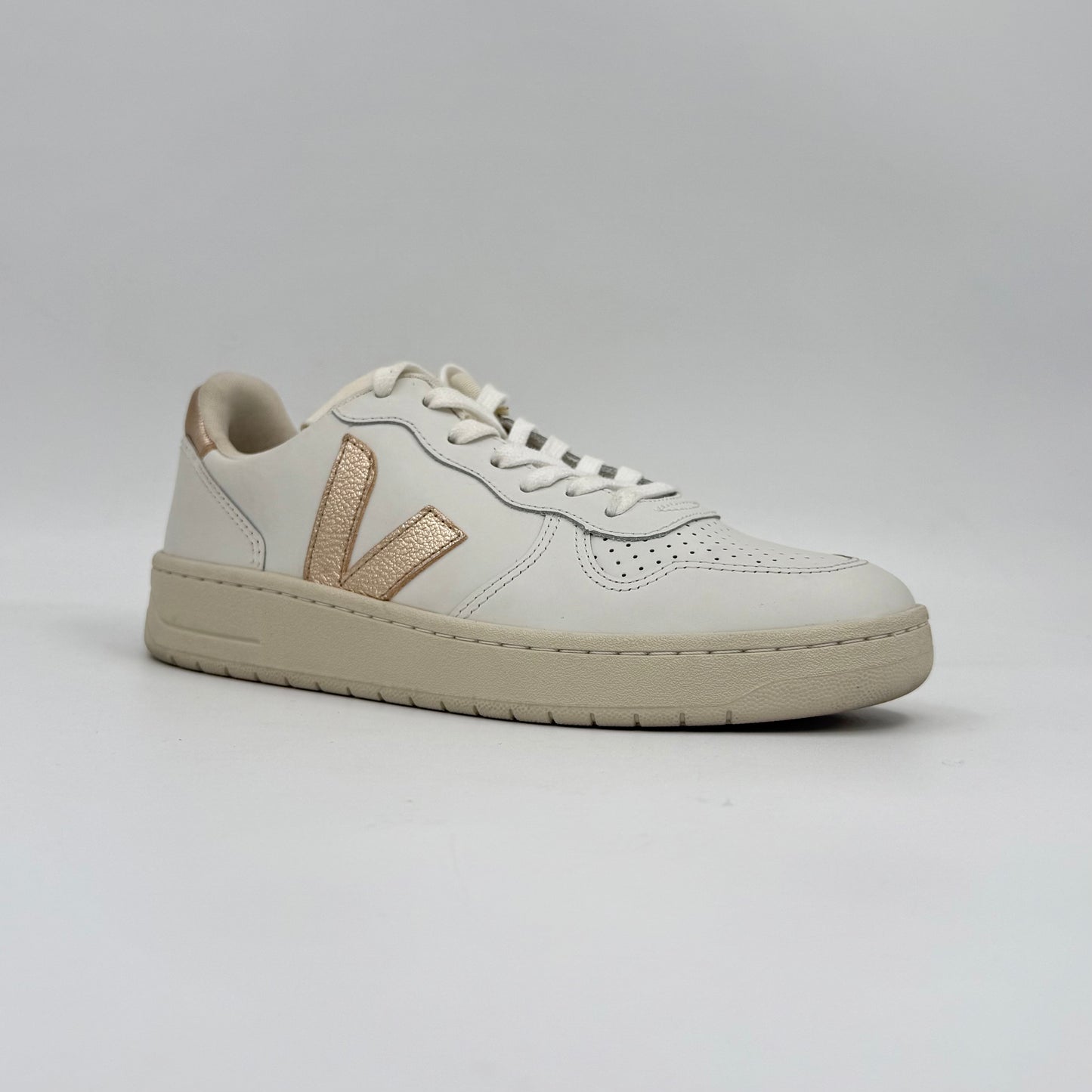 Veja V-10 Prime Leather              White Platine