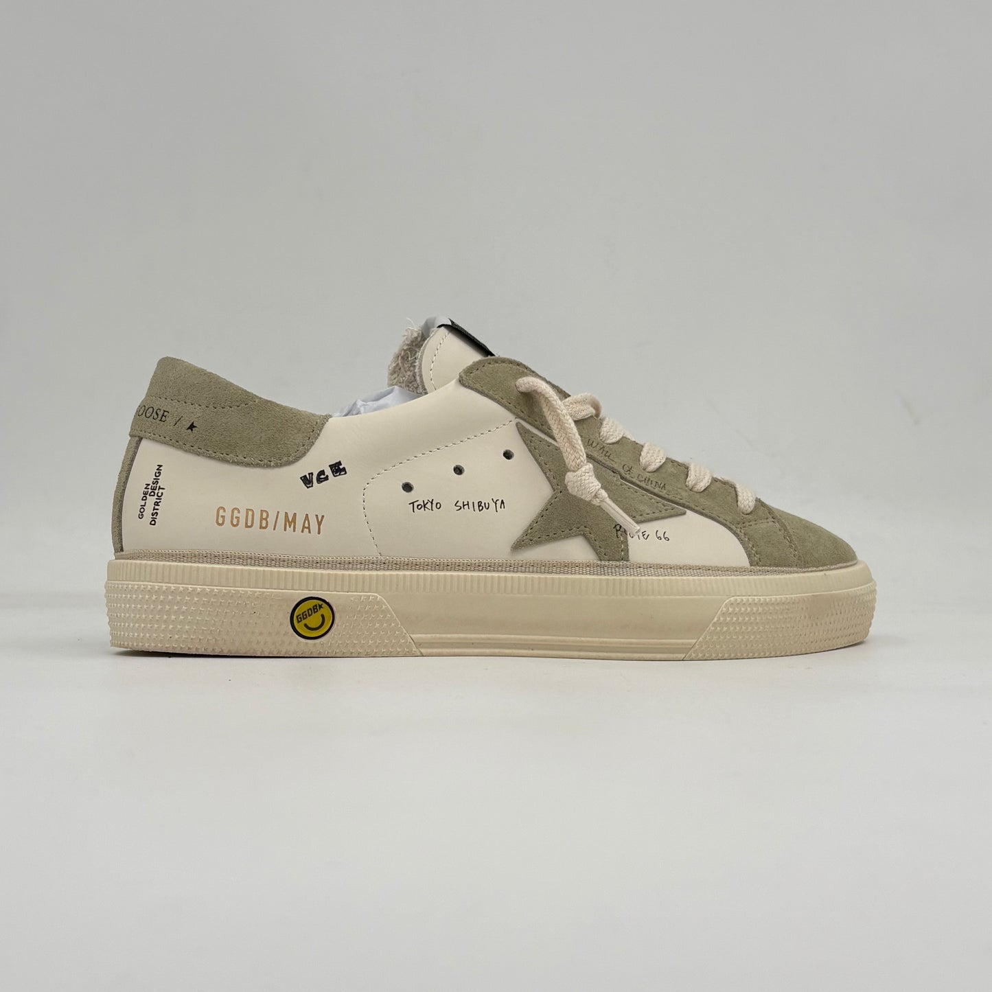 Golden Goose May White/Nut Green