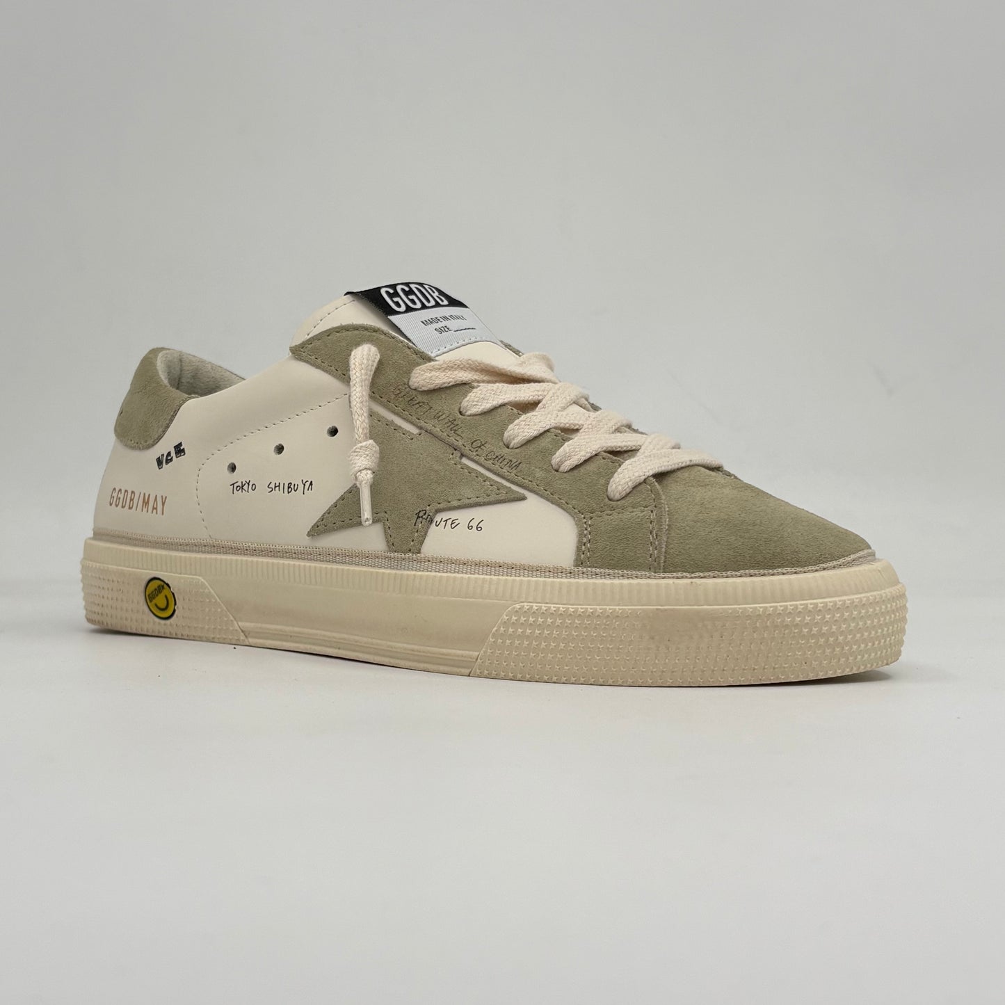 Golden Goose May White/Nut Green