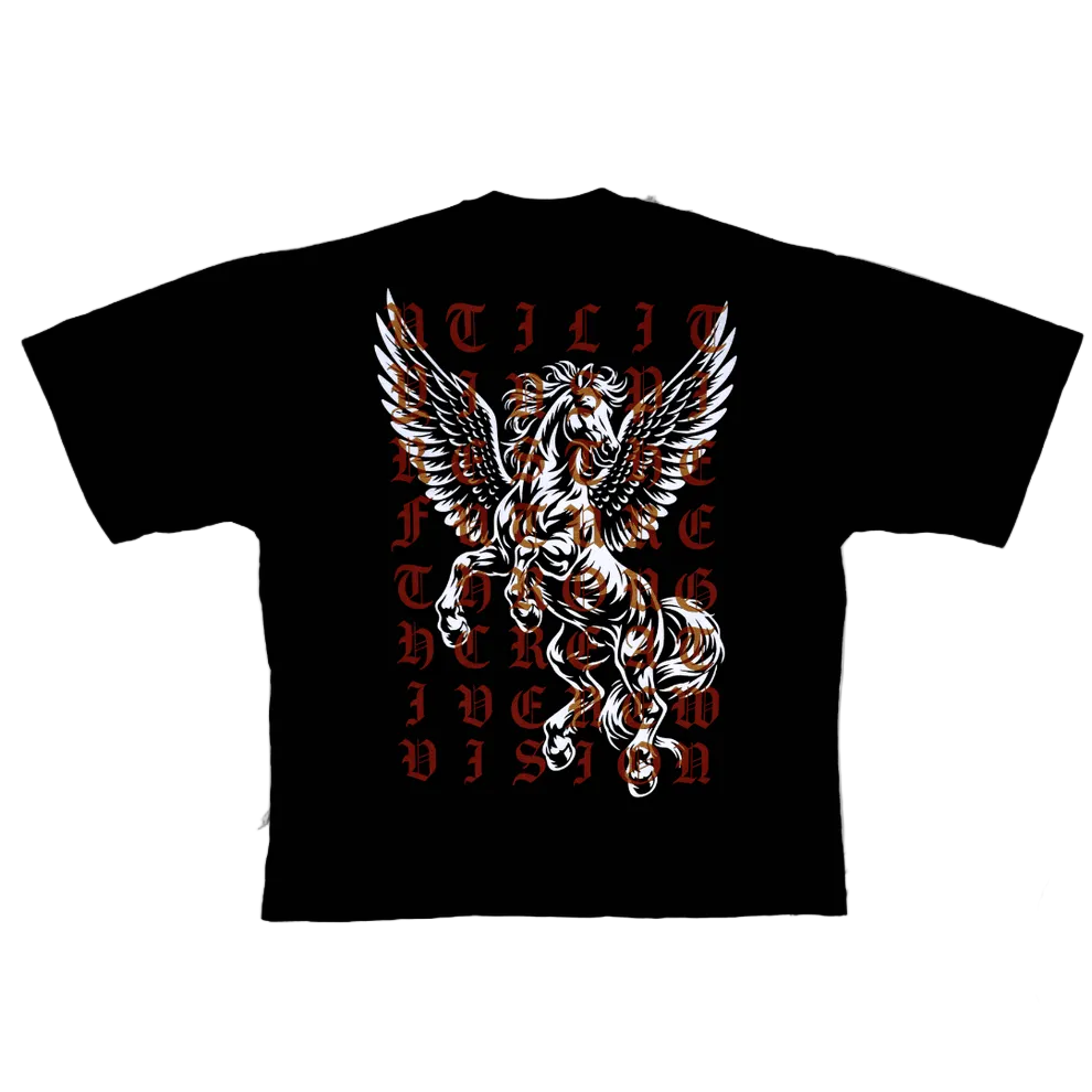 Utility Con Mucho Amor Pegasus Black Red T-Shirth