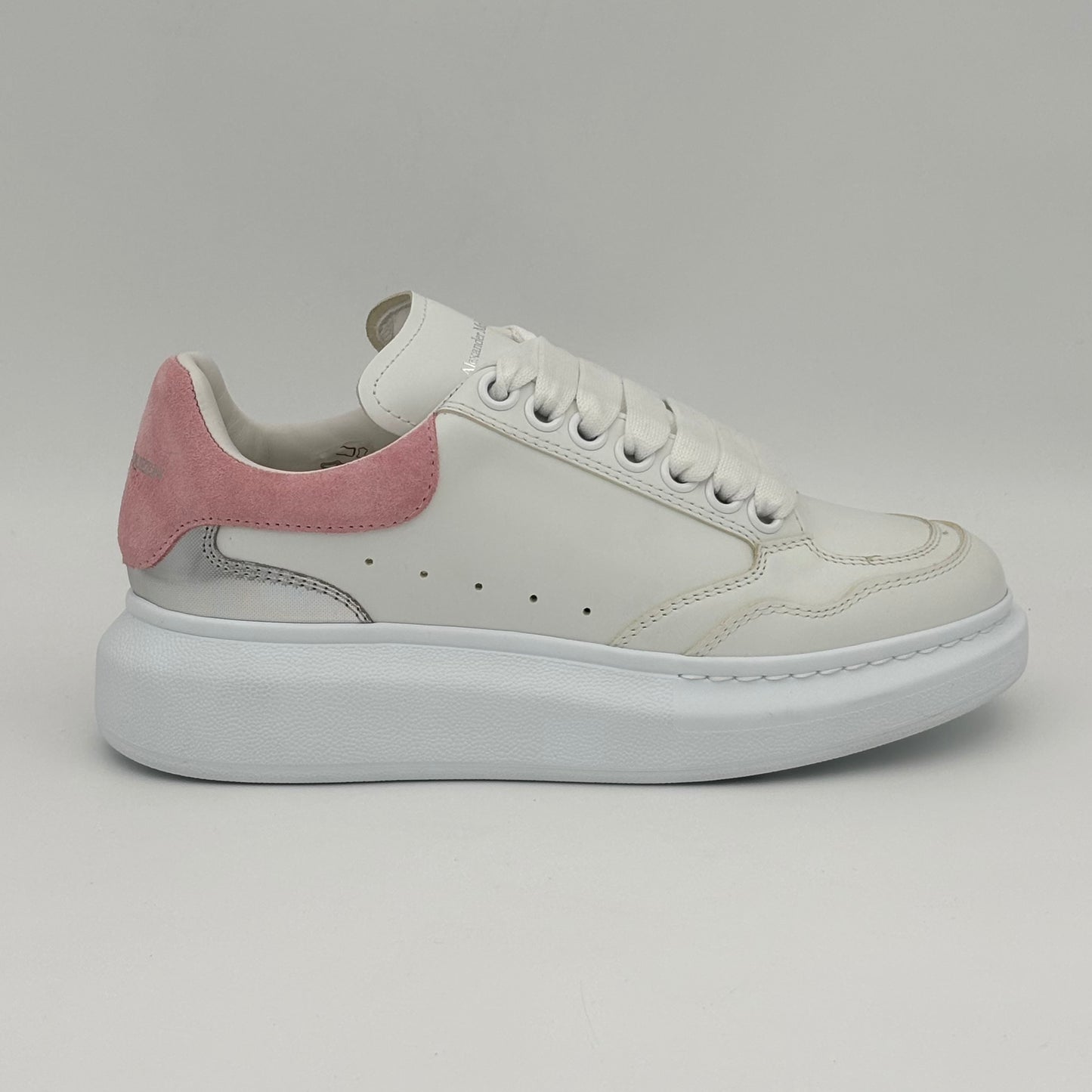 Alexander McQueen Oversize White Pink Silver