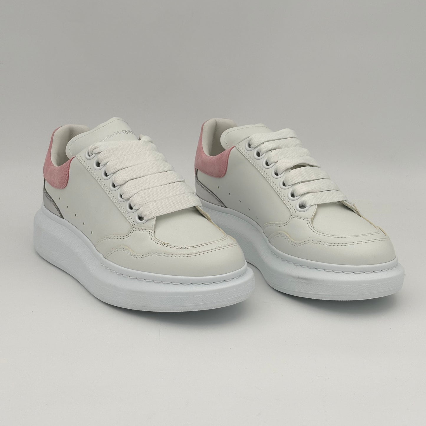 Alexander McQueen Oversize White Pink Silver
