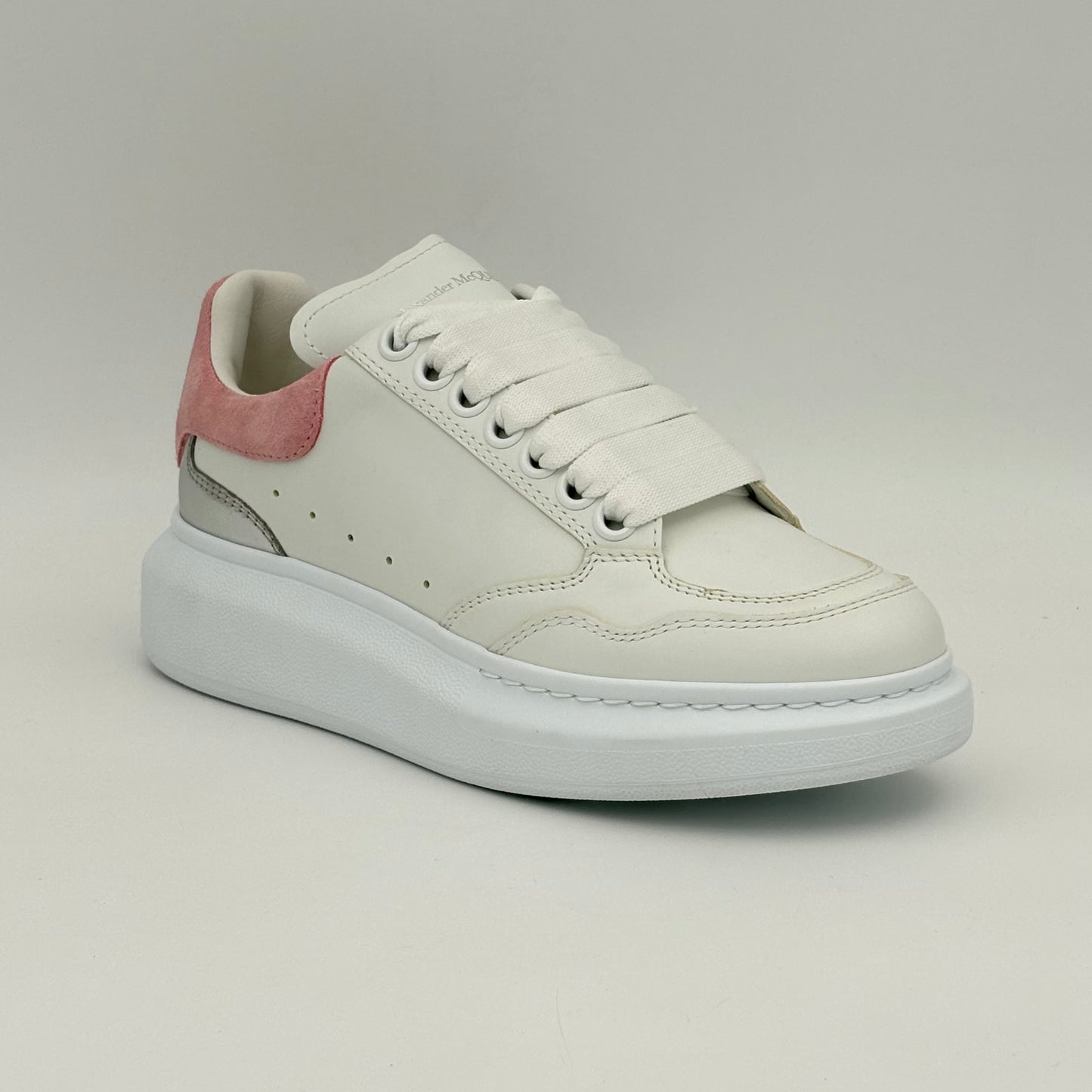 Alexander McQueen Oversize White Pink Silver