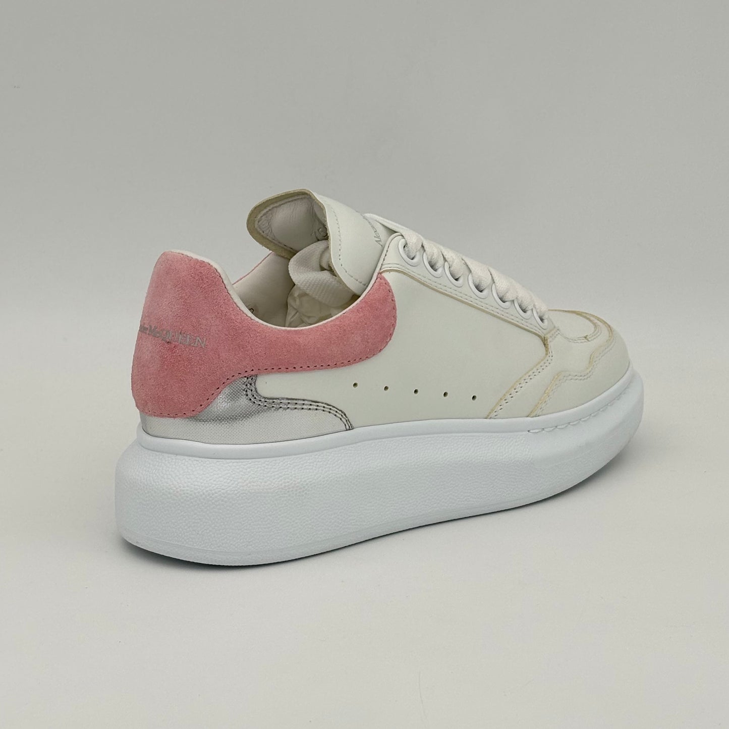 Alexander McQueen Oversize White Pink Silver