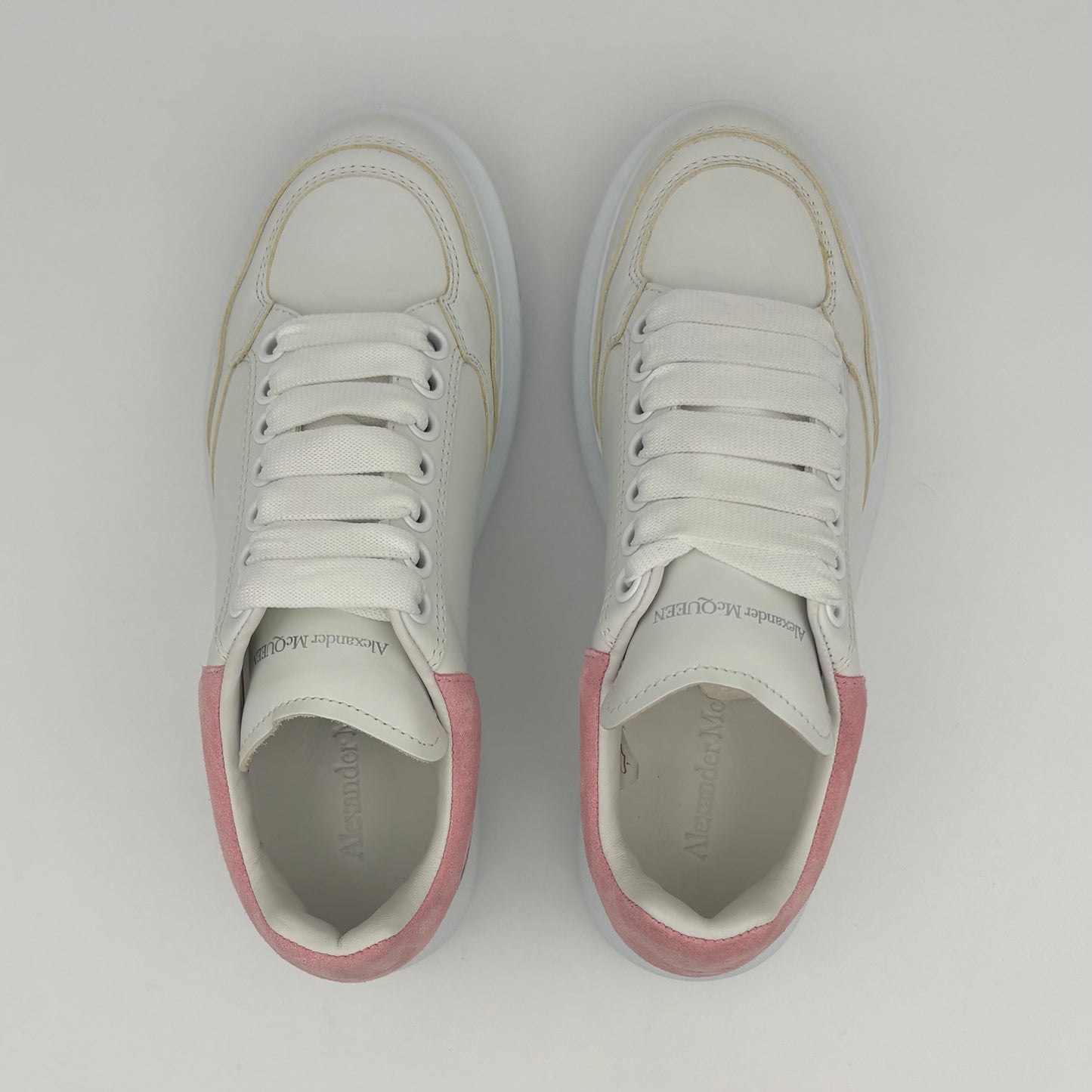 Alexander McQueen Oversize White Pink Silver