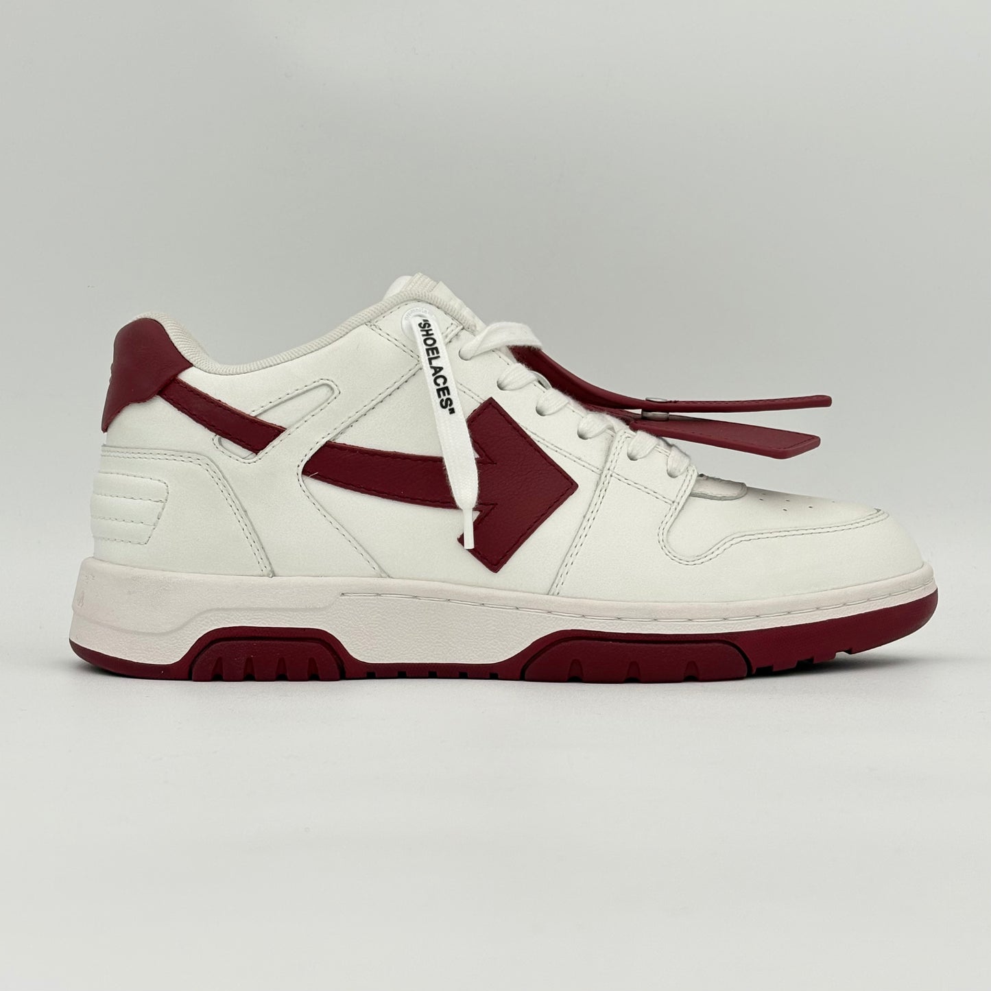 Off White Out Of Office Low Tops White Dark Burgundy
