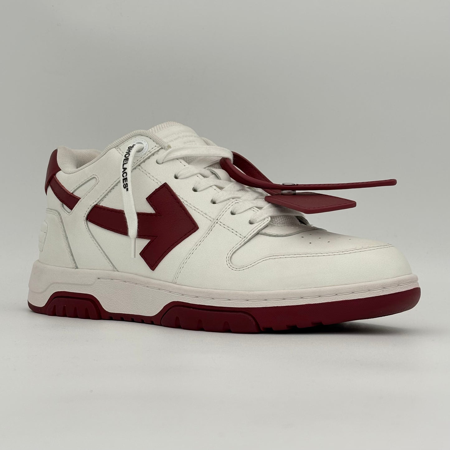 Off White Out Of Office Low Tops White Dark Burgundy